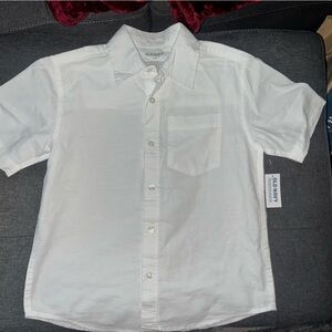 Old Navy Boy's Crisp White Button-Down Shirt